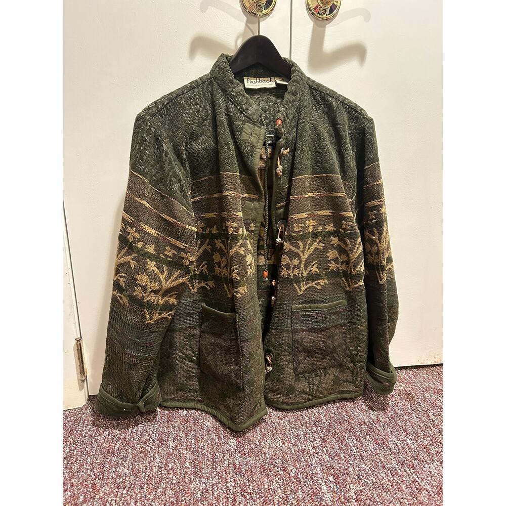 Flashback made in India 2X women’s full button sweater/jacket